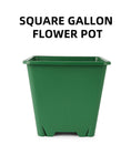 Load image into Gallery viewer, square gallon plastic flower pots, green planters with drainage holes