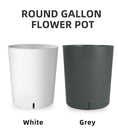 Load image into Gallery viewer, round gallon flower pot covers white grey