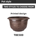 Load image into Gallery viewer, Lotus Plastic Flower Pots, Brown Planters with Drainage for Water Plants & Garden, Bulk Supply