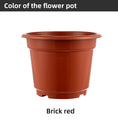 Load image into Gallery viewer, Round Reverse Edge Plastic Flower Pots, Brick Red, Large Size Drainage Nursery Pots for Bougainvillea & Gardening, Bulk Supply