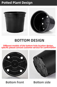 Load image into Gallery viewer, Fluted Plastic Nursery Pots, Heavy-Duty Black Planters with Drainage Holes, Bulk Supply for US & Middle East