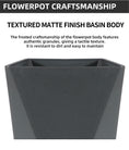Load image into Gallery viewer, Rhombic Gallon Flower Pot Cover, Modern Plastic Planter with Lid, White & Grey, Self-Watering for Indoor Gardening, Bulk Supply