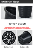 Load image into Gallery viewer, Threaded Design Plastic Flower Pots, Multi-Size with Drainage, Heavy Duty Nursery Pots for Indoor & Outdoor Gardening, Bulk Supply