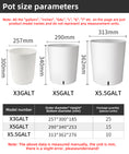 Load image into Gallery viewer, Round Gallon Flower Pot Covers, Modern Plastic Planters, White & Grey, Self-Watering for Indoor Gardening, Bulk Supply