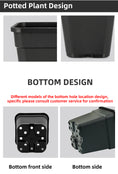 Load image into Gallery viewer, Square Plastic Flower Pots, Black/White Planters with Drainage Holes for Indoor Outdoor Gardening, Bulk Supply