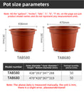 Load image into Gallery viewer, Round Reverse Edge Plastic Flower Pots, Brick Red, Large Size Drainage Nursery Pots for Bougainvillea & Gardening, Bulk Supply