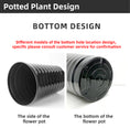 Load image into Gallery viewer, High-Topped Threaded Plastic Flower Pots, Black & White, Modern Large Planters for Indoor & Outdoor Gardening, Bulk Supply