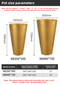 Load image into Gallery viewer, Conical Flower Pot Covers, Modern Plastic Planters, White/Gold/Blackish Gold, Large Tall Planters for Indoor Gardening, Bulk Supply