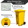 Load image into Gallery viewer, Foot Pedal Medical Waste Bins, 120L/240L Yellow Biohazard Plastic Containers, Bulk Supply