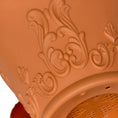 Load image into Gallery viewer, OUMUHE 11.4 Inch Plastic Planters with Drainage and Saucers, Set of 3, Decorative Flower Pots for Indoor Outdoor Use, Available in Terracotta & White