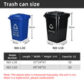 Load image into Gallery viewer, Square Plastic Trash Cans, 30L 50L with Lids Handles, for Home Office Indoor Outdoor, Bulk Supply