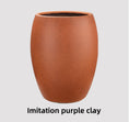 Load image into Gallery viewer, Chinese Style Egg-Shaped Flower Pots ZCA Series, Imitation Ceramic Plastic Planters, 5 Color Options, Large Tall Planters for Gardening, Bulk Supply