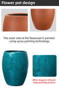 Load image into Gallery viewer, Chinese Style Egg-Shaped Flower Pots ZCA Series, Imitation Ceramic Plastic Planters, 5 Color Options, Large Tall Planters for Gardening, Bulk Supply