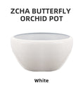 Load image into Gallery viewer, ZCHA series butterfly orchid plastic flower pots white golden flowing glaze red green blue