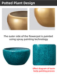 Load image into Gallery viewer, Butterfly Orchid Chinese Style Flower Pots ZCHA Series, Round Imitation Ceramic Plastic Planters, 5 Color Options, Decorative Planters for Indoor Gardening, Bulk Supply