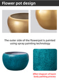 Load image into Gallery viewer, Butterfly Orchid Chinese Style Flower Pots , Round Imitation Ceramic Plastic Planters, 5 Color Options, Decorative Planters for Indoor Gardening, Bulk Supply