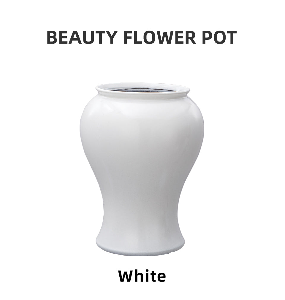 beauty vase chinese style plastic flower pots 5 colors ZCC series 