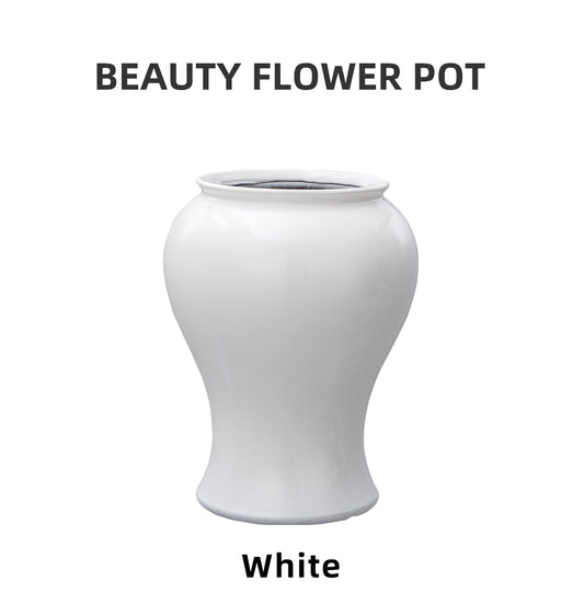 beauty vase chinese style plastic flower pots 5 colors ZCC series 
