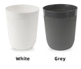 Load image into Gallery viewer, Round Gallon Flower Pot Covers, Modern Plastic Planters, White & Grey, Self-Watering for Indoor Gardening, Bulk Supply
