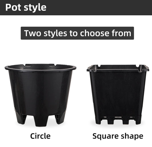 Blueberry Plastic Plant Pots, Round & Square T-Shaped Styles, Heavy Duty Drainage Nursery Pots for Fruit Vegetable Gardening, Bulk Supply