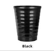High-Topped Threaded Plastic Flower Pots, Black & White, Modern Large Planters for Indoor & Outdoor Gardening, Bulk Supply