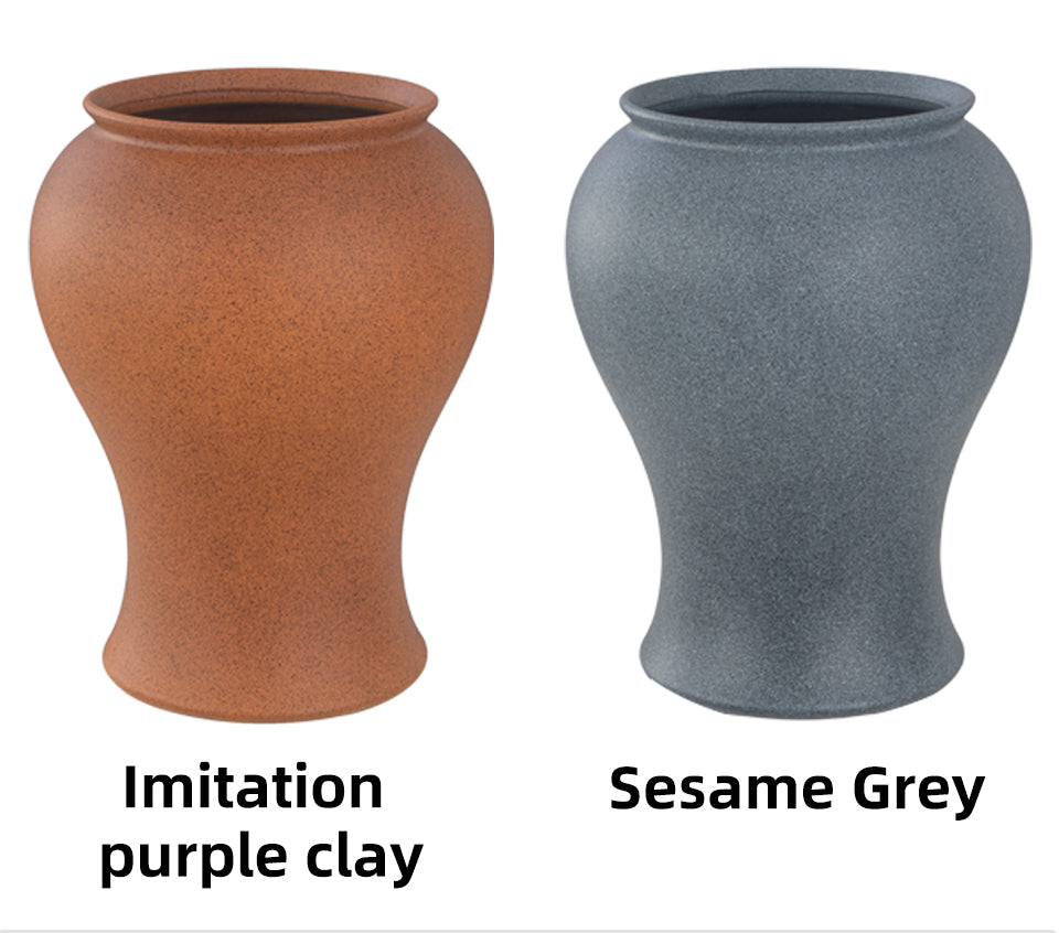 Beauty Vase Chinese Style Flower Pots, Imitation Ceramic Plastic Planters, 6 Color Options, Elegant Tall Decorative Planters, Bulk Supply