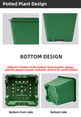 Load image into Gallery viewer, Square Gallon Plastic Flower Pots, Green Planters with Drainage Holes for Indoor Outdoor Gardening, Bulk Supply
