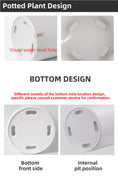 Load image into Gallery viewer, Round Gallon Flower Pot Covers, Modern Plastic Planters, White & Grey, Self-Watering for Indoor Gardening, Bulk Supply
