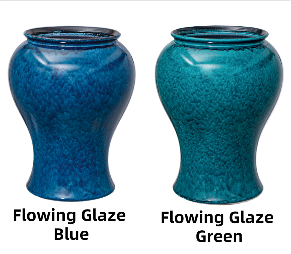 Beauty Vase Chinese Style Flower Pots, Imitation Ceramic Plastic Planters, 6 Color Options, Elegant Tall Decorative Planters, Bulk Supply