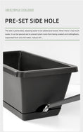 Load image into Gallery viewer, Huolun Rectangular Plastic Flower Pots, Self-Watering Window Boxes with Drainage, Bulk Supply
