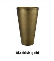 Conical Flower Pot Covers, Modern Plastic Planters, White/Gold/Blackish Gold, Large Tall Planters for Indoor Gardening, Bulk Supply