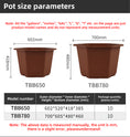 Load image into Gallery viewer, Brick-Patterned Octagonal Plastic Flower Pots, Coffee Color, Large Size Drainage Planters for Gardening, Bulk Supply
