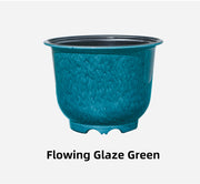 Golden Bell Chinese Style Flower Pots, Imitation Ceramic Plastic Planters, 5 Color Options, Large Decorative Planters for Gardening, Bulk Supply