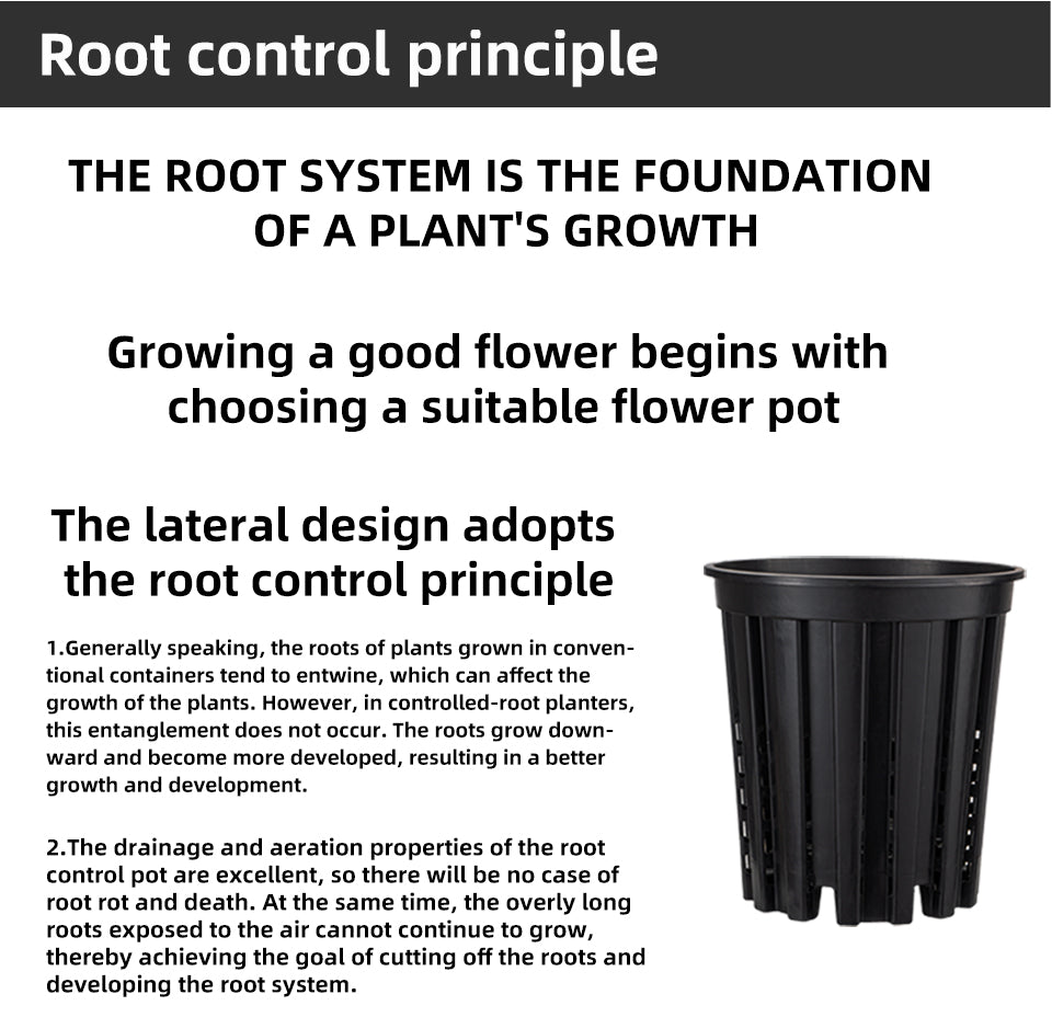 T-shaped Blueberry Tidal Control Root Flowerpot, Heavy-Duty Plastic Root Pruning Planter for Indoor Outdoor Gardening, Bulk Supply