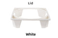 Load image into Gallery viewer, Rhombic Gallon Flower Pot Cover, Modern Plastic Planter with Lid, White & Grey, Self-Watering for Indoor Gardening, Bulk Supply
