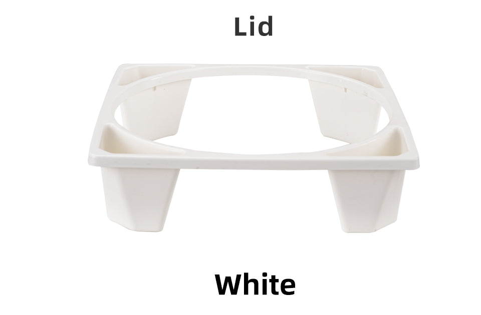 Rhombic Gallon Flower Pot Cover, Modern Plastic Planter with Lid, White & Grey, Self-Watering for Indoor Gardening, Bulk Supply