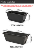 Load image into Gallery viewer, Huolun Rectangular Plastic Flower Pots, Self-Watering Window Boxes with Drainage, Bulk Supply
