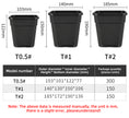 Load image into Gallery viewer, Square Plastic Flower Pots, Black/White Planters with Drainage Holes for Indoor Outdoor Gardening, Bulk Supply

