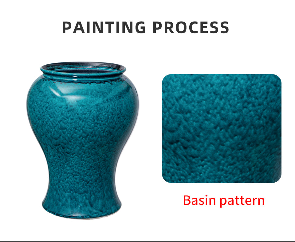 Beauty Vase Chinese Style Flower Pots, Imitation Ceramic Plastic Planters, 6 Color Options, Elegant Tall Decorative Planters, Bulk Supply