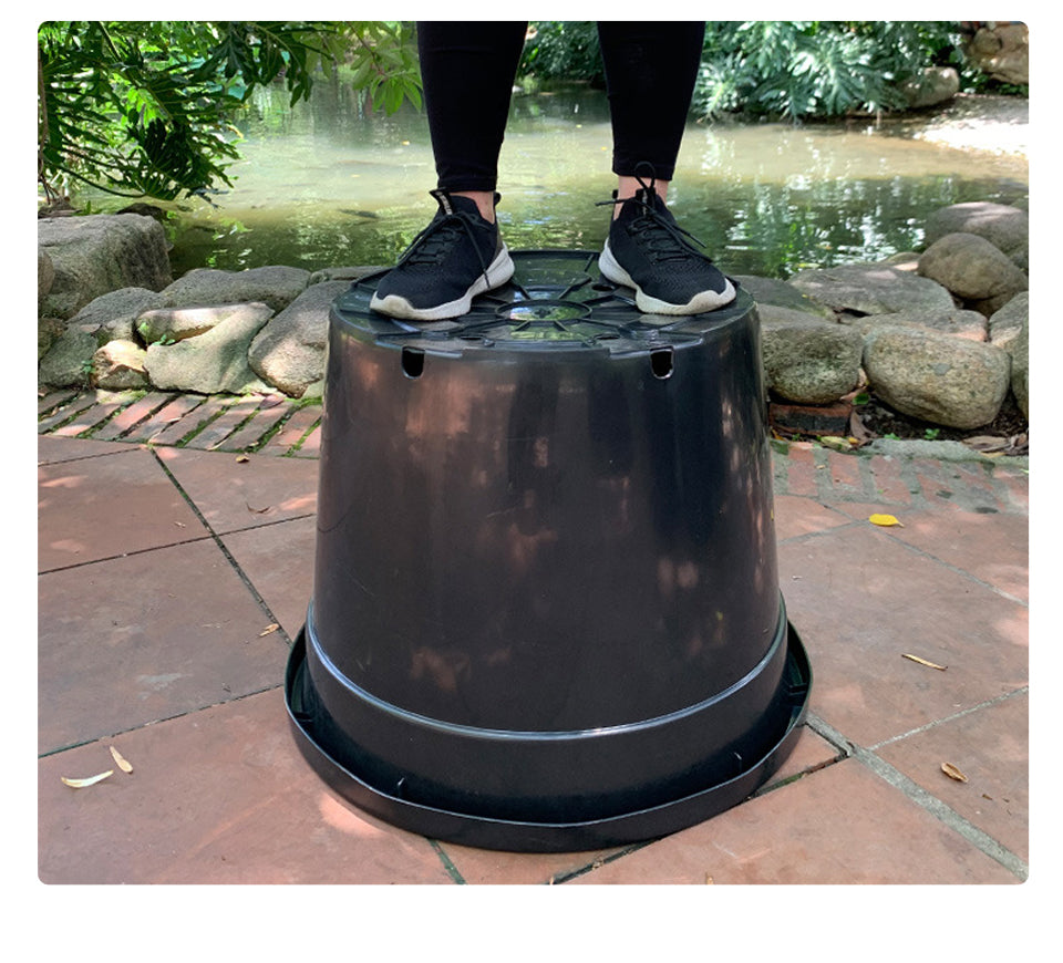 Fluted Plastic Nursery Pots, Heavy-Duty Black Planters with Drainage Holes, Bulk Supply for US & Middle East