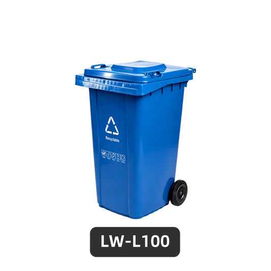 wheeled plastic waste bins, 100-240L color-coded sorting containers with lids bulk supply