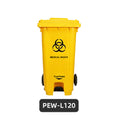 Load image into Gallery viewer, Foot Pedal Medical Waste Bins, 120L/240L Yellow Biohazard Plastic Containers, Bulk Supply
