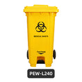 Load image into Gallery viewer, Foot Pedal Medical Waste Bins, 120L/240L Yellow Biohazard Plastic Containers, Bulk Supply
