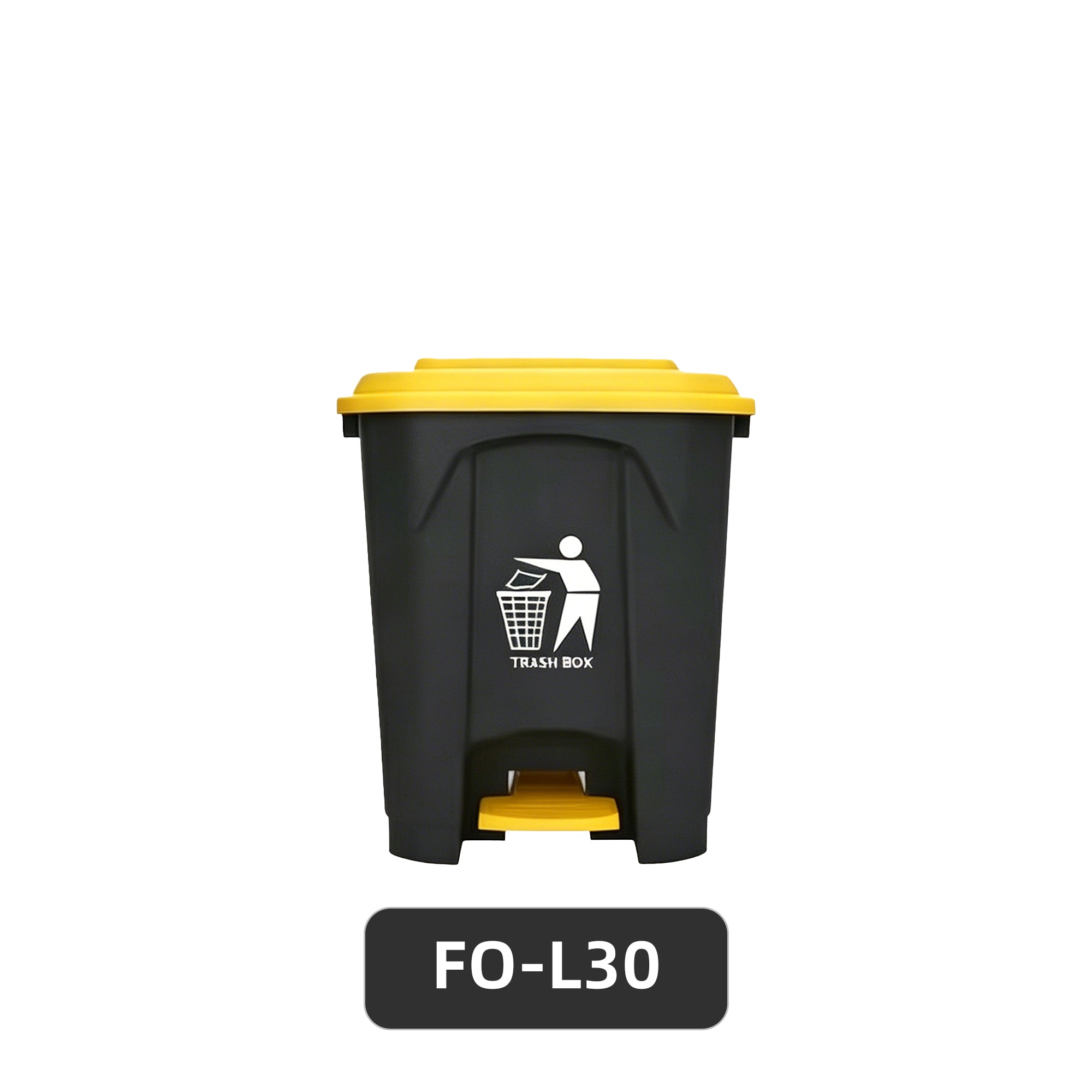 Hands-Free Step Pedal Trash Cans, 30L/50L/80L Plastic Waste Bins, Bulk Supply