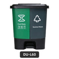Load image into Gallery viewer, Dual-pedal plastic trash can, available in blue and green, 16-60 liters household and office waste sorting container, bulk supply
