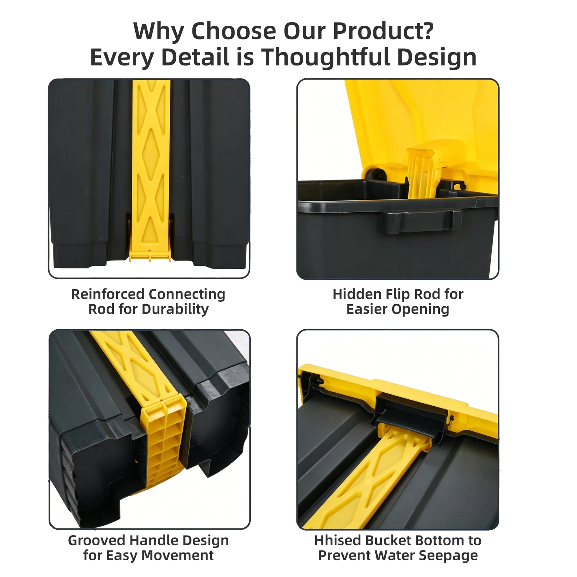 Hands-Free Step Pedal Trash Cans, 30L/50L/80L Plastic Waste Bins, Bulk Supply