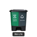 Load image into Gallery viewer, Dual-pedal plastic trash can, available in blue and green, 16-60 liters household and office waste sorting container, bulk supply
