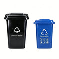 Load image into Gallery viewer, square plastic trash cans, 30L 50L recycling bins with lids handles bulk supply
