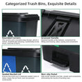 Load image into Gallery viewer, Dual-pedal plastic trash can, available in blue and green, 16-60 liters household and office waste sorting container, bulk supply
