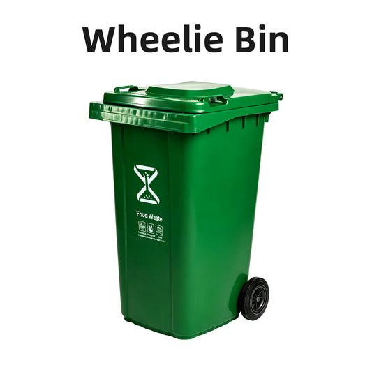 wheeled plastic waste bins, 100-240L color-coded sorting containers with lids bulk supply